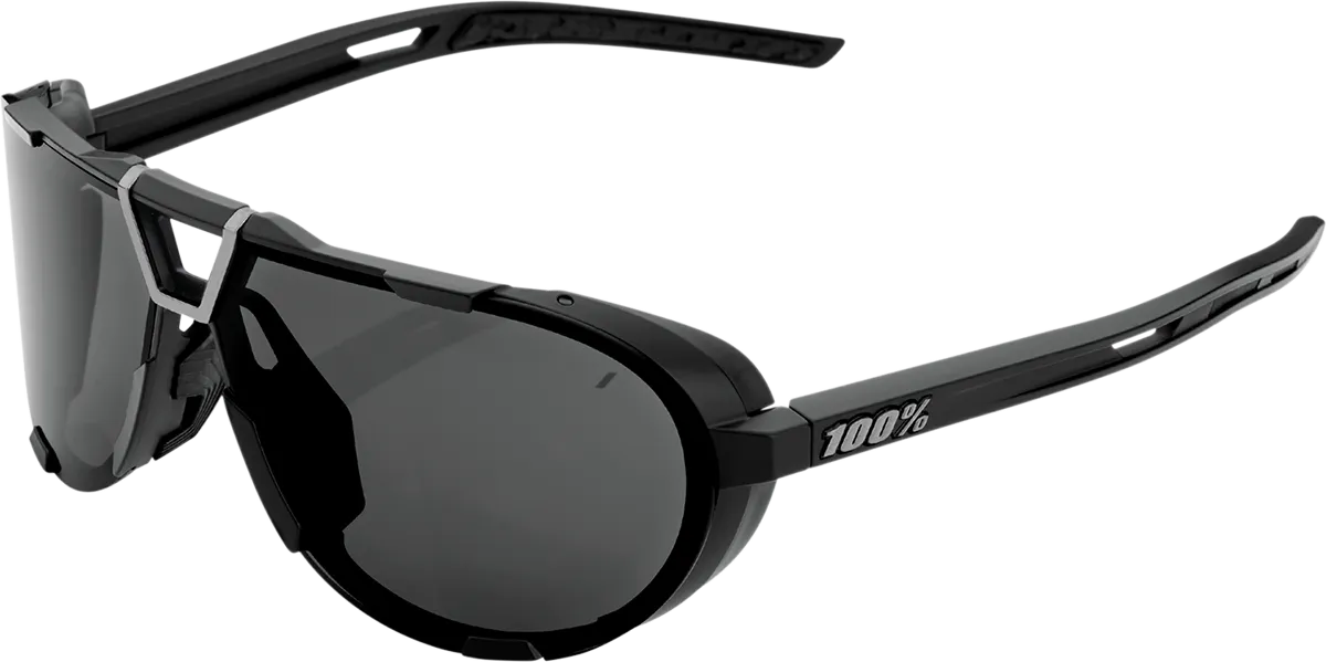 100% Westcraft Sunglasses - Matte Black - Smoke 61046-102-01
