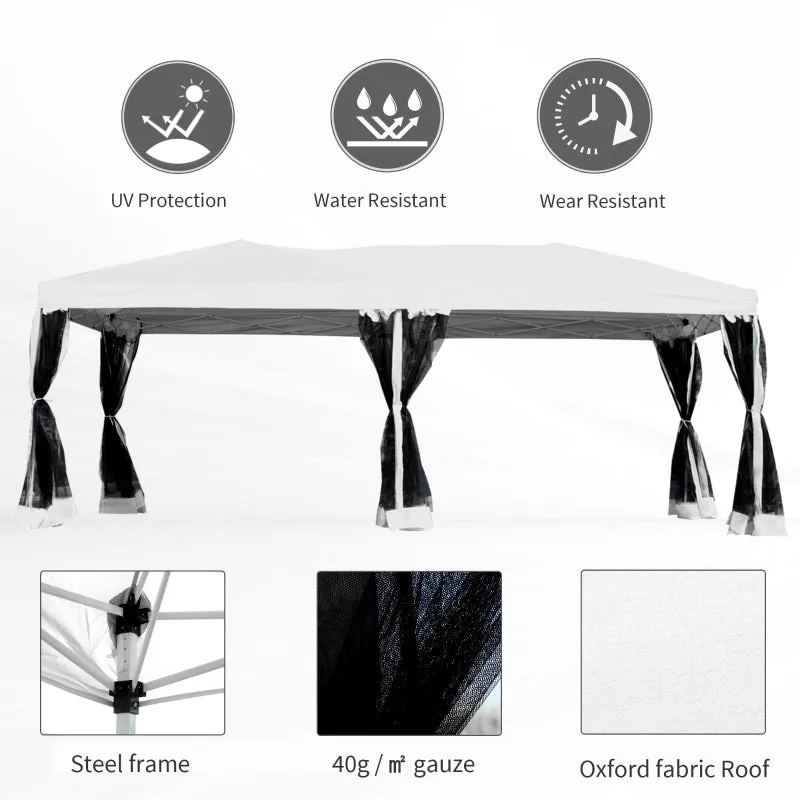 10x20ft Pop Up Wedding Canopy - White