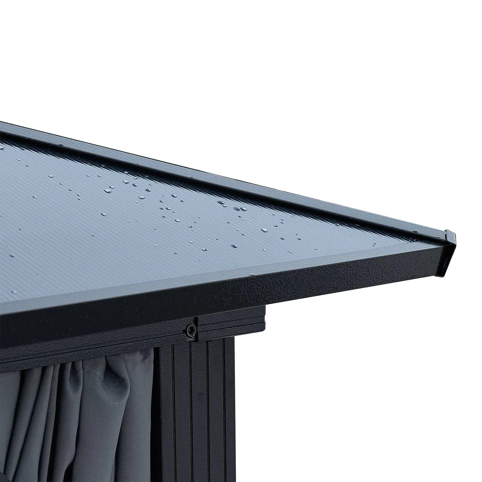 13x10 ft Hardtop Gazebo, Double Roof Canopy Sunshade