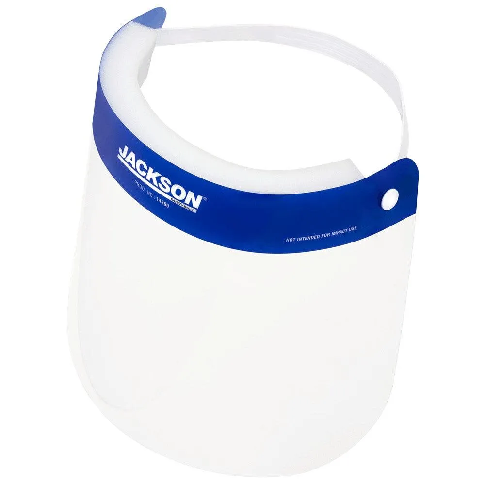 14360 Jackson Safety Face Shield, Elastic, Disposable Splash Protection