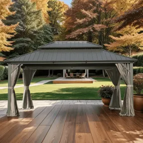 16x12 Ft Hardtop Gazebo Outdoor Aluminum Gazebos