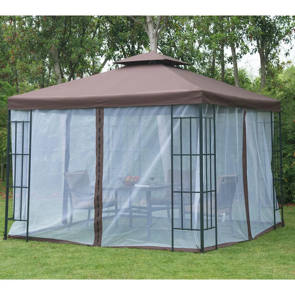 3 x 3m Gazebo Marquee Metal Party Tent Canopy Pavillion  Steel Frame