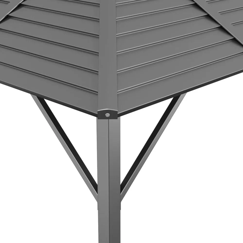 3 x 3m Gazebo with Roof Anthracite