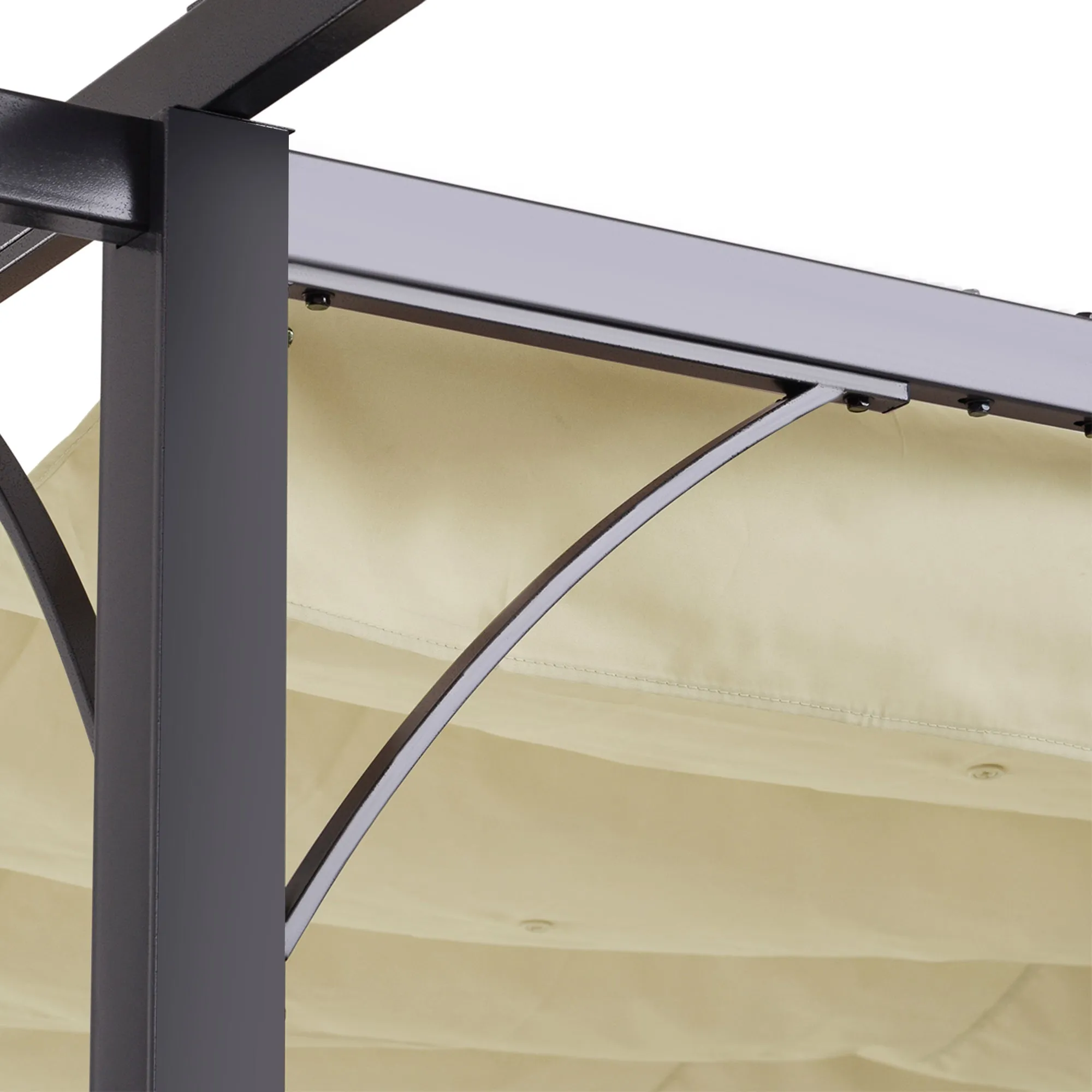 3 X 3M Metal Pergola With Retractable Roof