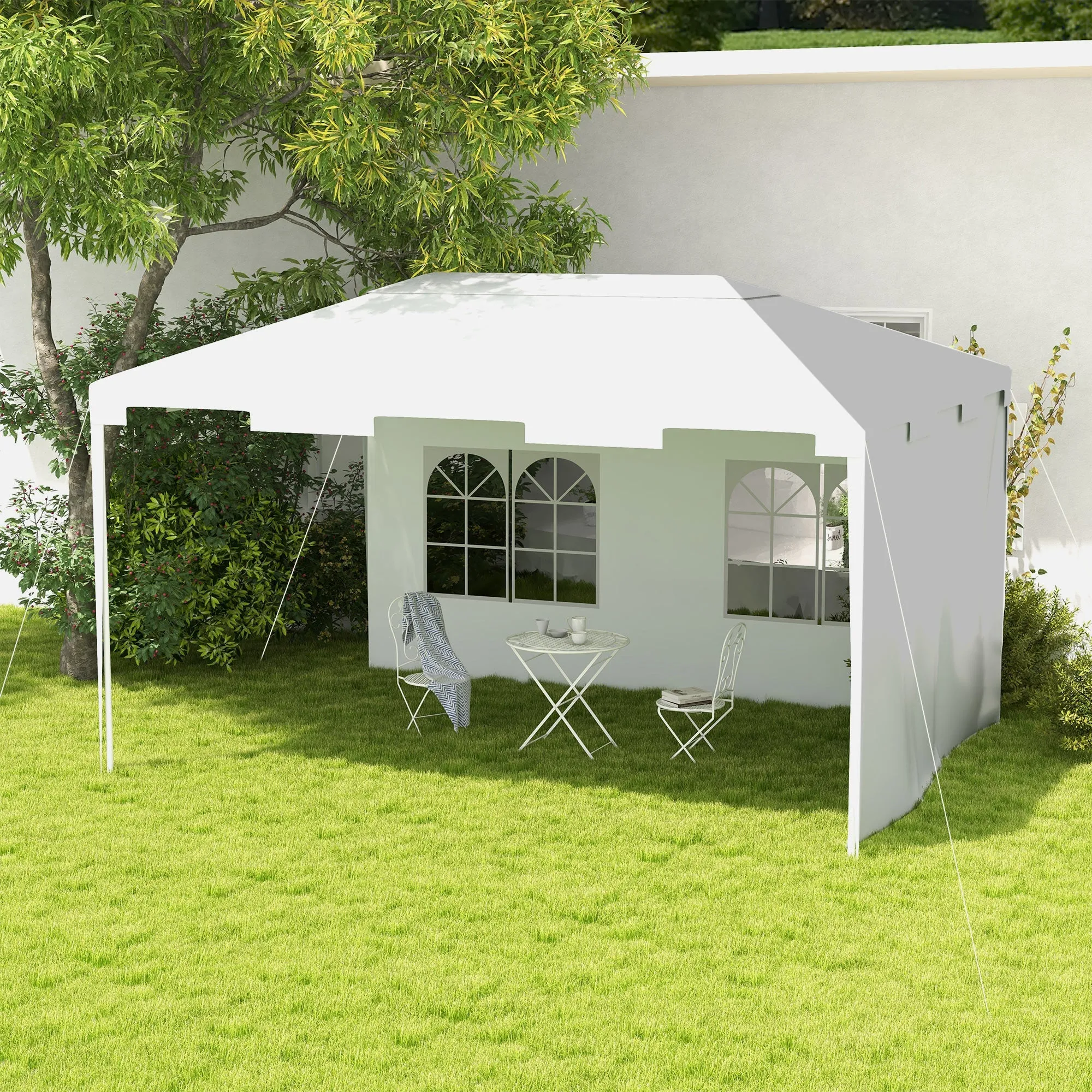 3 x 4m Half-Open Garden Gazebo
