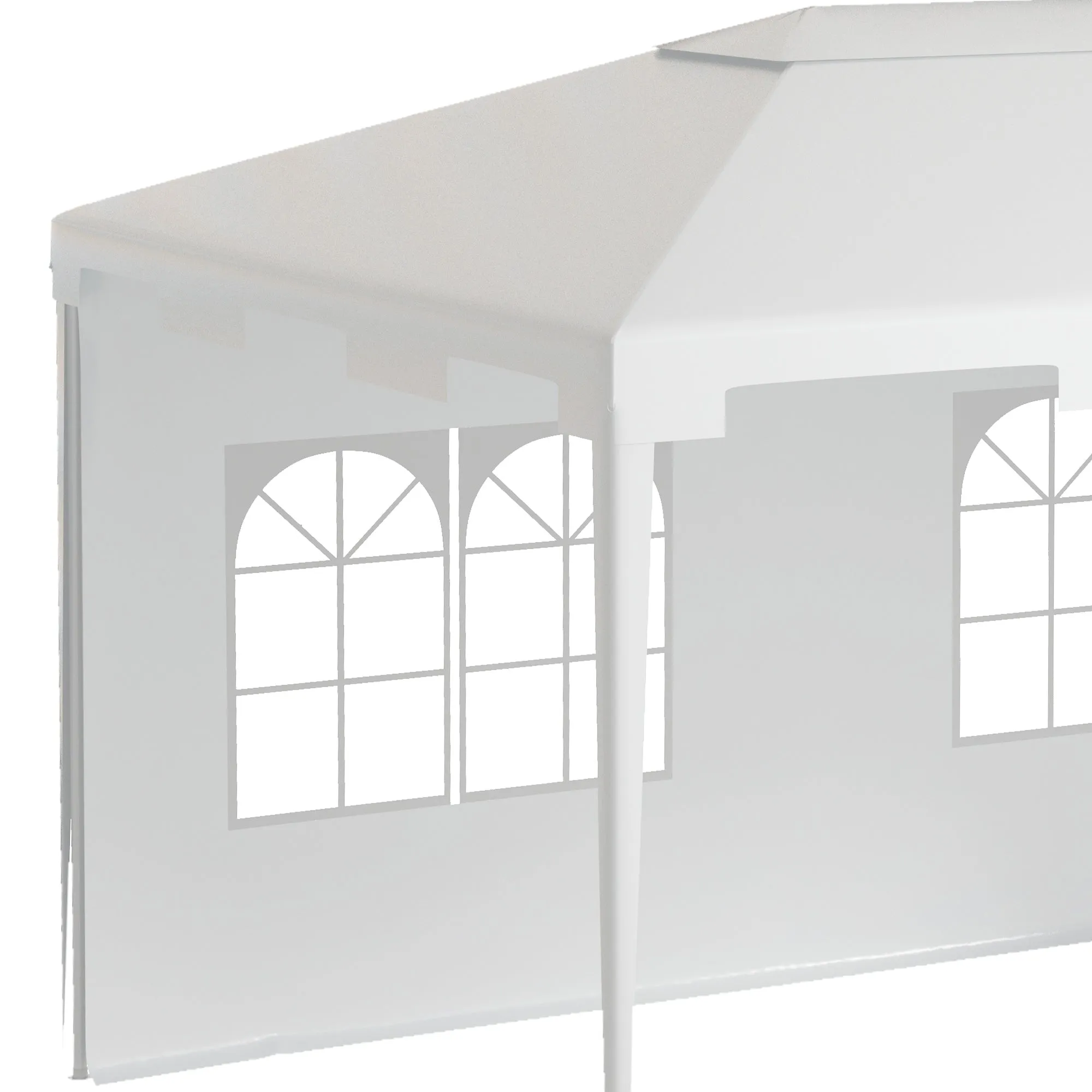 3 x 4m Half-Open Garden Gazebo