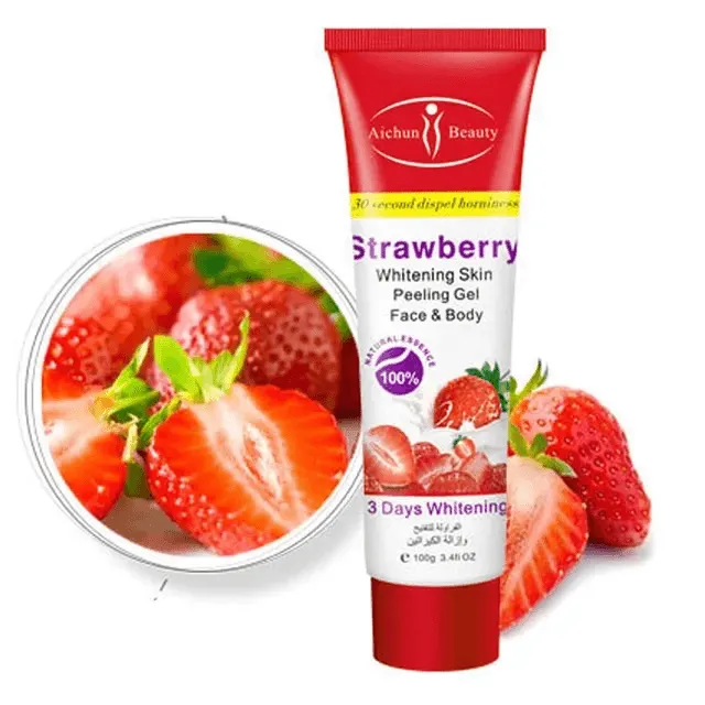 Aichun Beauty Strawberry Whitening Skin Peeling Gel Face & Body - 100g