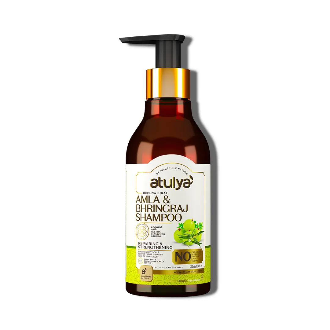 Atulya Amla & Bhringraj Shampoo Combo - 300ml each (Pack of 2) (Buy 7 Products & Get Rs.700 Off)