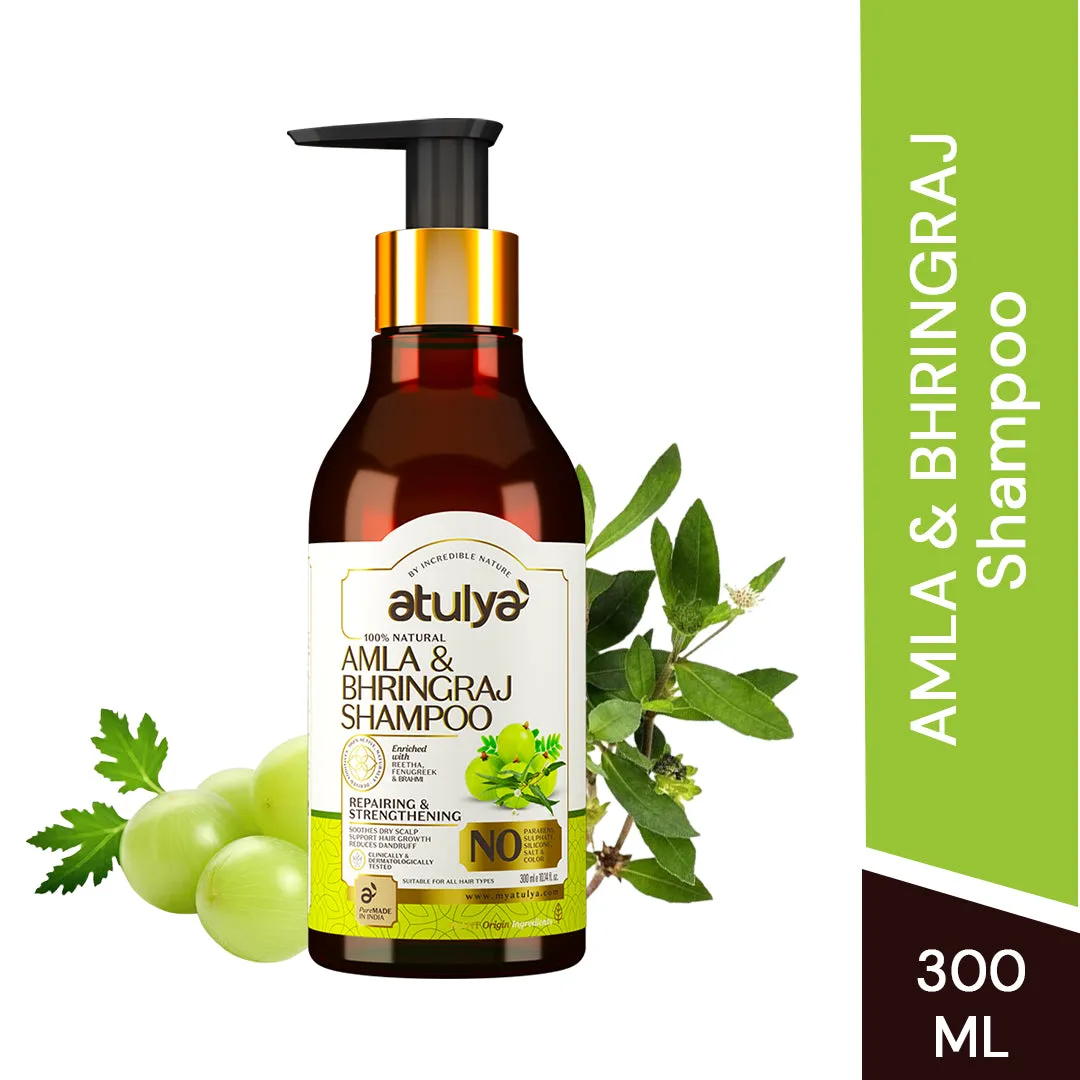 Atulya Amla & Bhringraj Shampoo Combo - 300ml each (Pack of 2) (Buy 7 Products & Get Rs.700 Off)