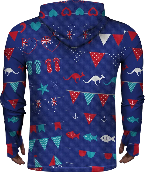 AUSTRALIAN FLAG OF LOVES LIGHTWEIGHT SUN HOODIE