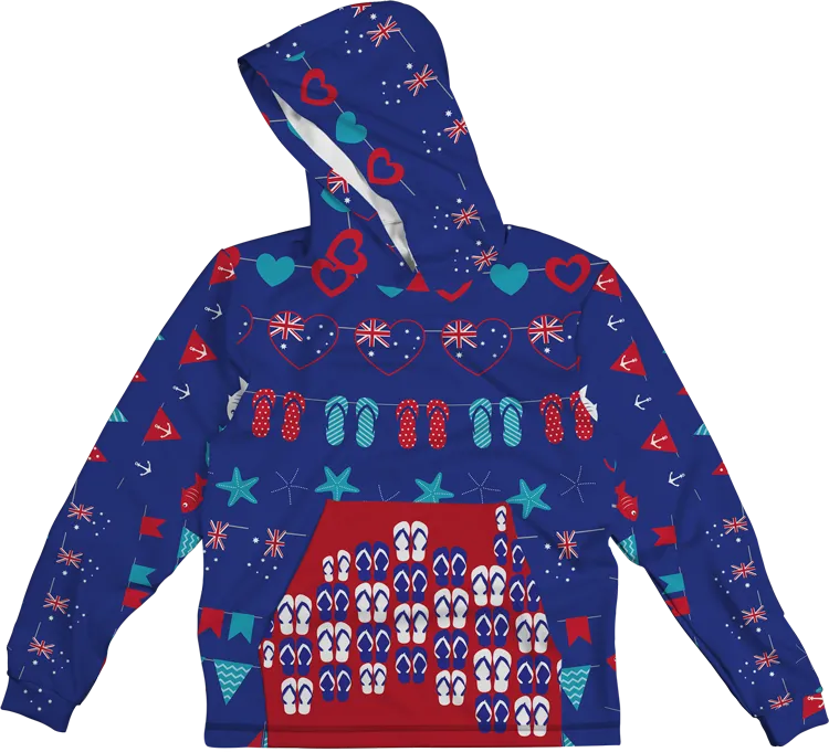 AUSTRALIAN FLAG OF LOVES LIGHTWEIGHT SUN HOODIE