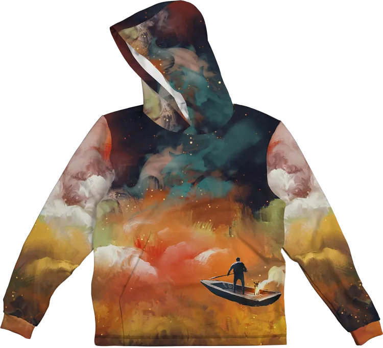 BOAT OUTER SPACE LIGHTWEIGHT SUN HOODIE