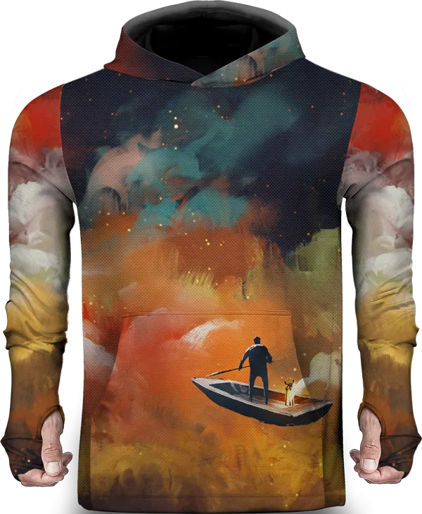 BOAT OUTER SPACE LIGHTWEIGHT SUN HOODIE