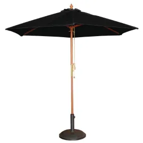 Bolero Round Black Parasol 2.5m Diameter - CB514
