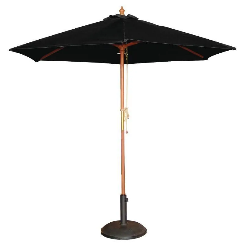 Bolero Round Black Parasol 2.5m Diameter - CB514