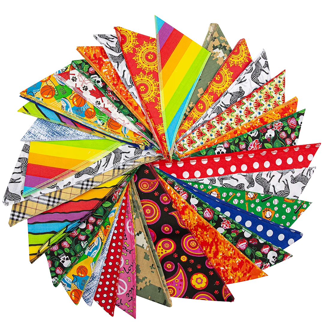 Casual Bandanas - 60 Assorted Sizes and Patterns by Bandanas Unlimited