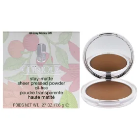 Clinique Stay-Matte Sheer Pressed Powder - 04 Stay Honey M - Dry Combination To Oily By Clinique For Women -  0.27 oz