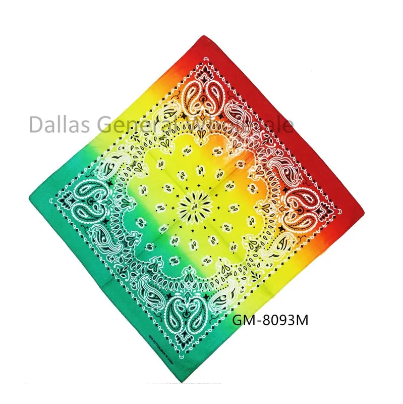 Combine Color Paisley Print Bandannas Wholesale