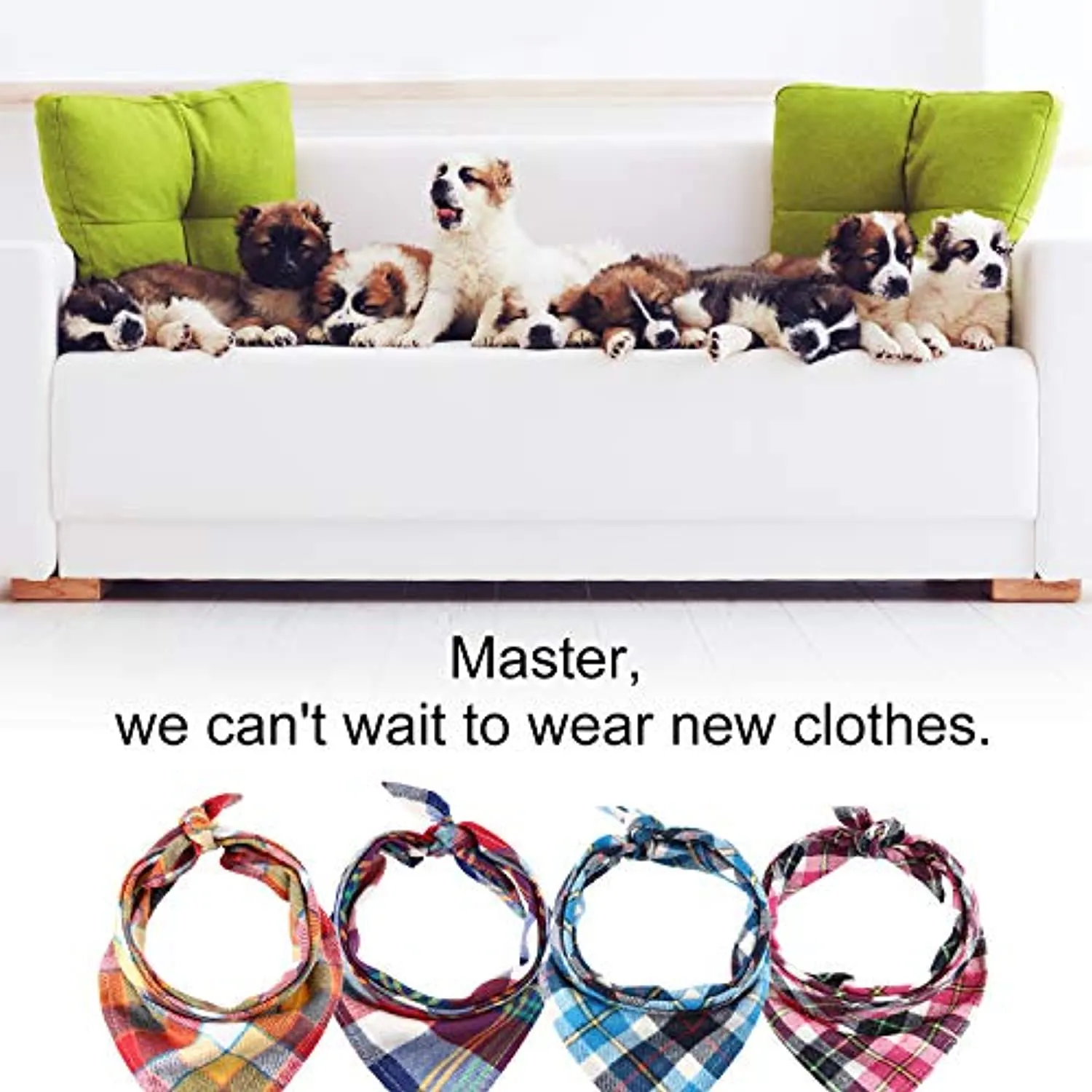 Dog Bandanas - Triangle Dog Scarf, Washable Reversible Printing