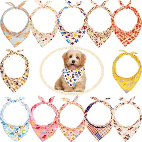 Dog Bandanas - Triangle Dog Scarf, Washable Reversible Printing