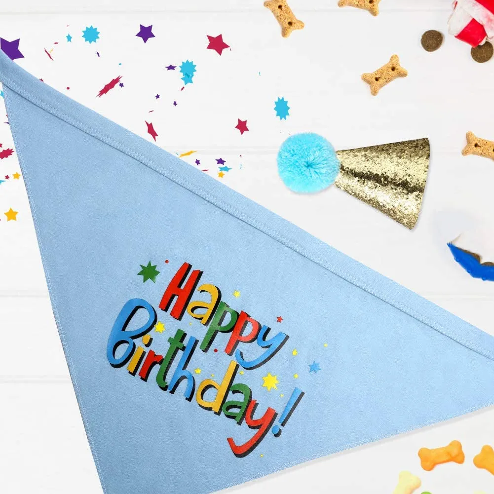 Dog Birthday Bandana & Hat Set - Meet Party Pup! 🎉🐾