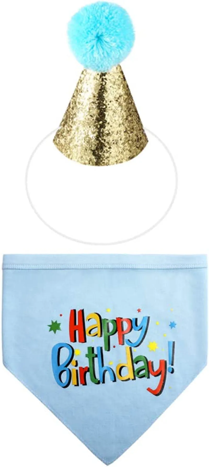 Dog Birthday Bandana & Hat Set - Meet Party Pup! 🎉🐾