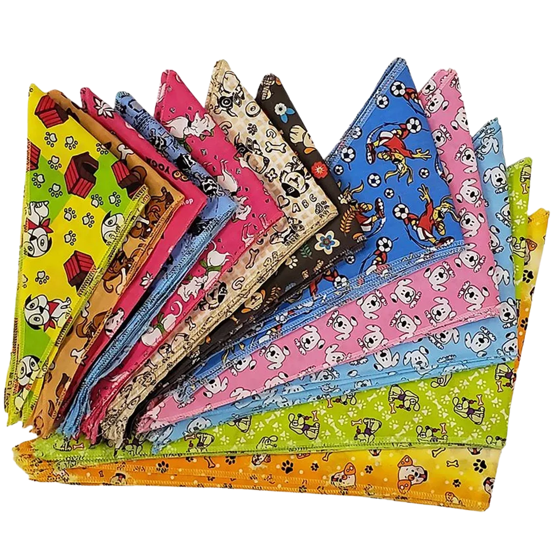 Doggie Bandanas - 60 Assorted Sizes and Patterns by Bandanas Unlimited