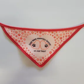 DOGS LEAVE PAWPRINTS FOREVER ON YOUR HEART DOG BANDANA