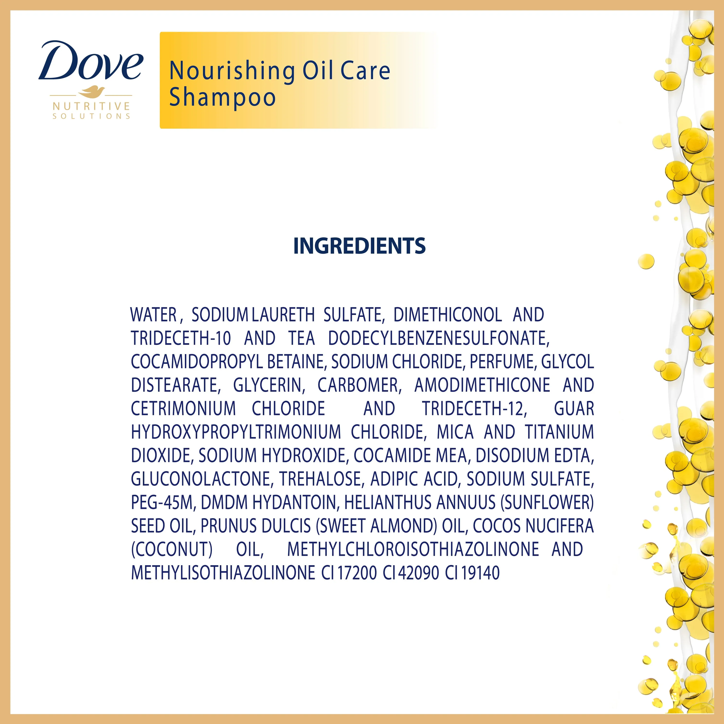 Dove Shampoo Nourishing Oil Care 330ml
