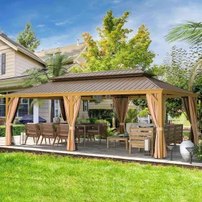 EROMMY 14X24 Outdoor Bar Gazebo with Canopy for Patio