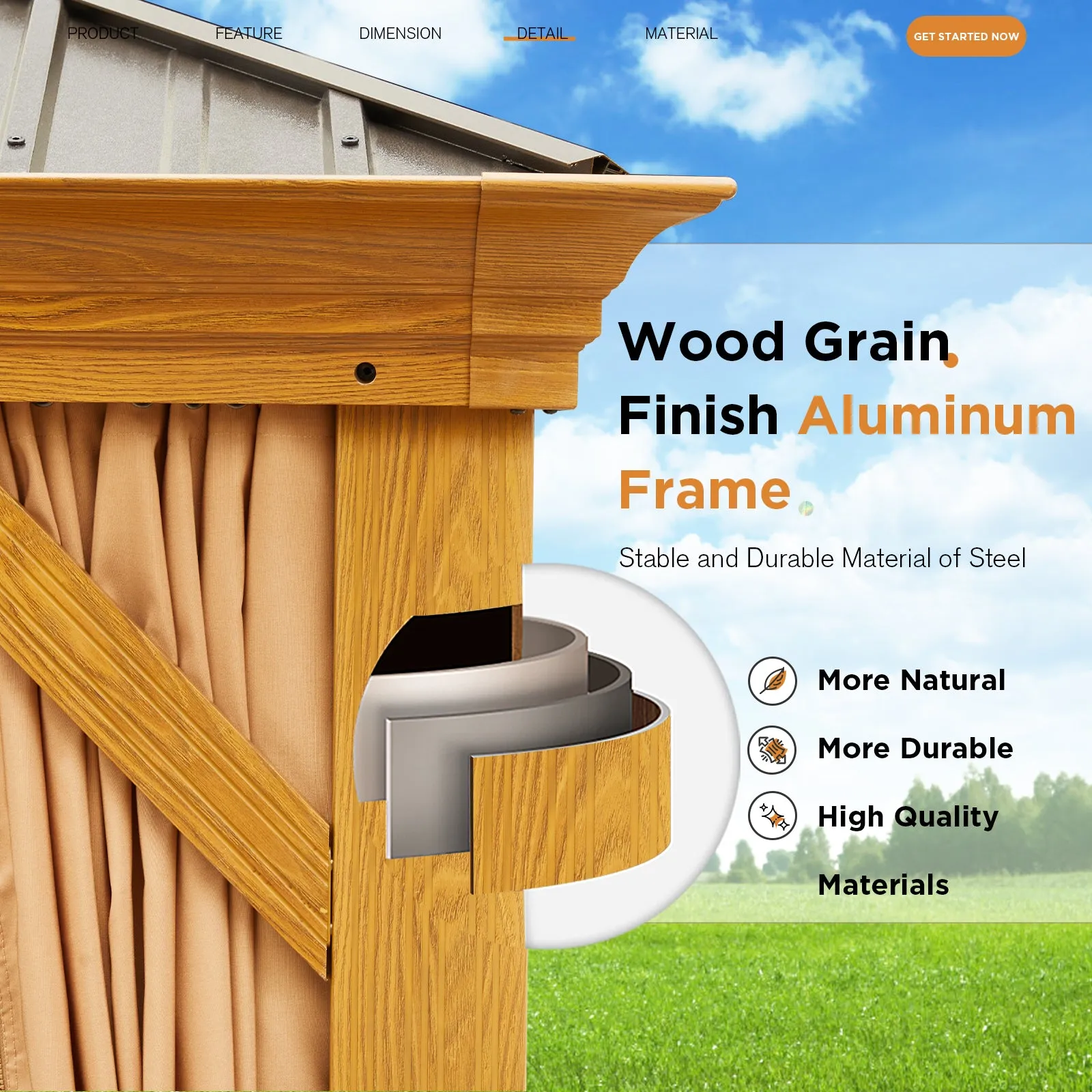 EROMMY 14X24 Outdoor Bar Gazebo with Canopy for Patio
