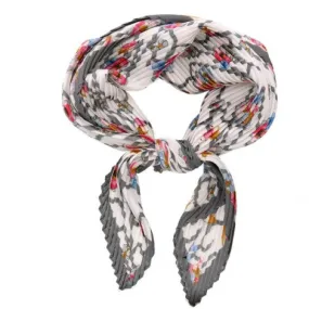 Floral Pleated Bandana Scarf