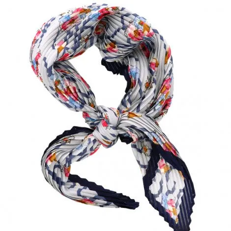 Floral Pleated Bandana Scarf