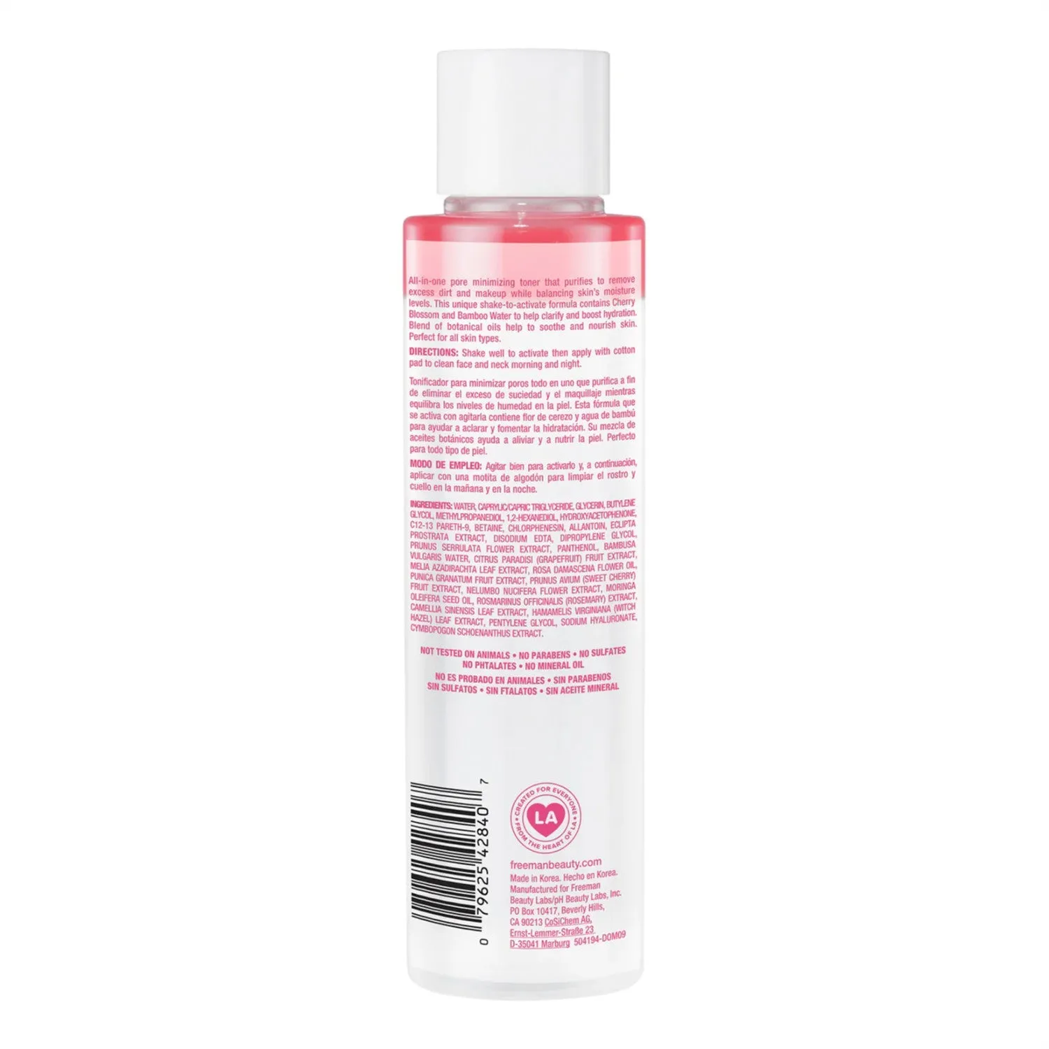Freeman Pore Minimizer Korean Cherry Blossom Toner 6.1oz/ 180ml