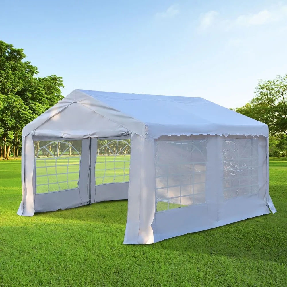 Gazebo Marquee Party Tent, Steel Frame-White