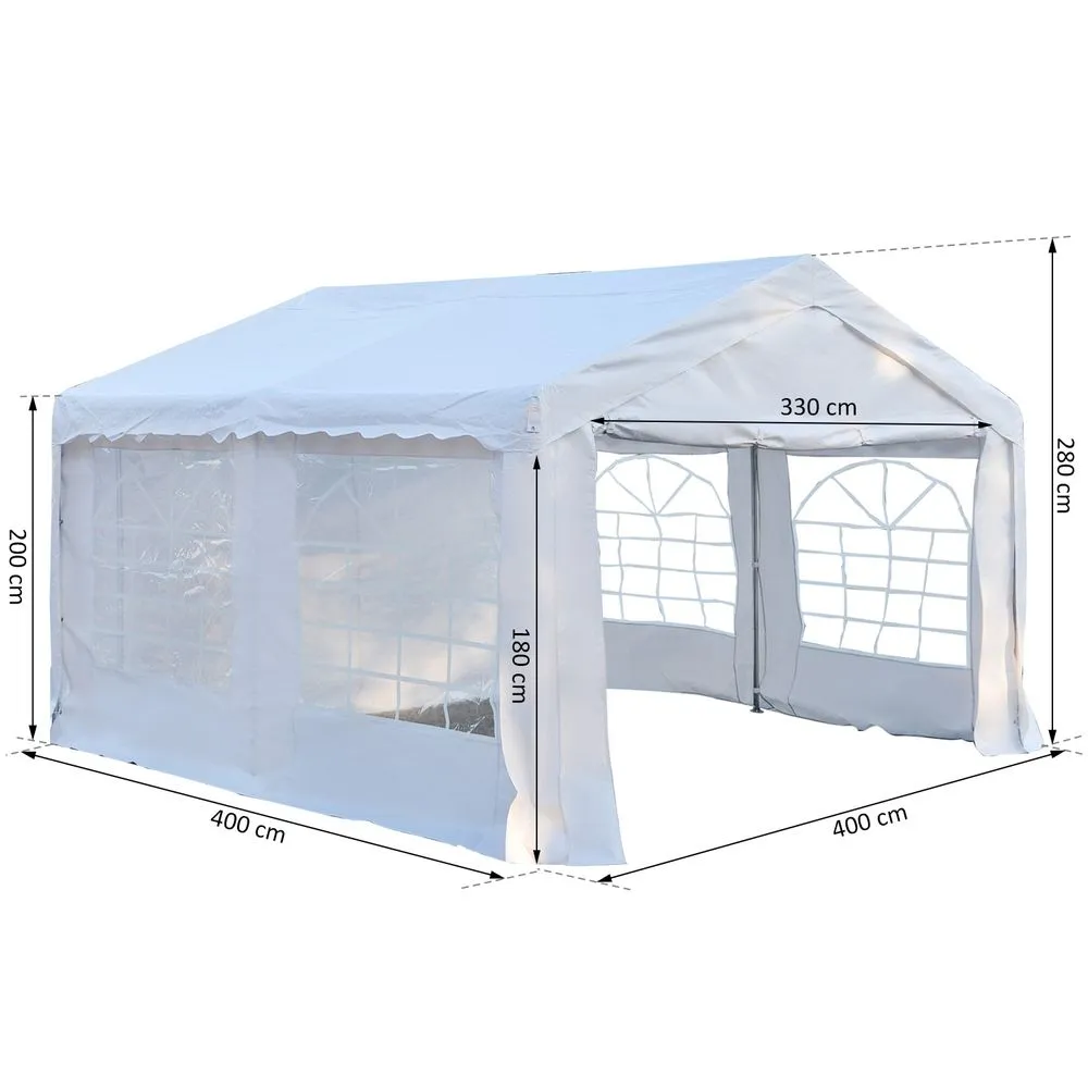 Gazebo Marquee Party Tent, Steel Frame-White