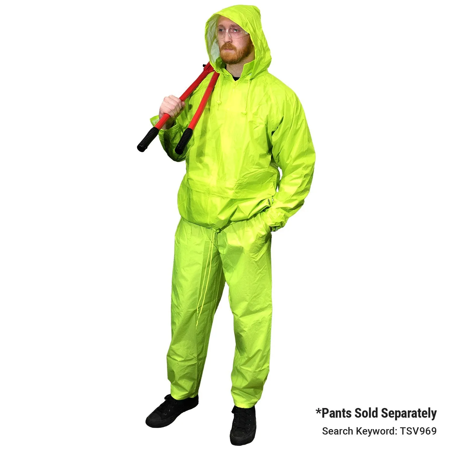 High Visibility Classic Rain Jacket - Lime - Medium