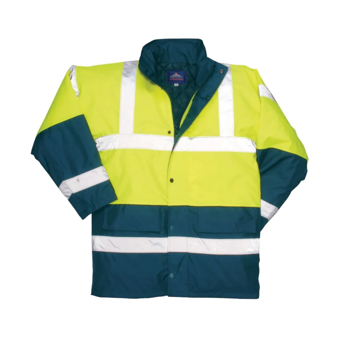 High Visibility - Two Tone Traffic Jacket - Yellow/Royal Blue - Large