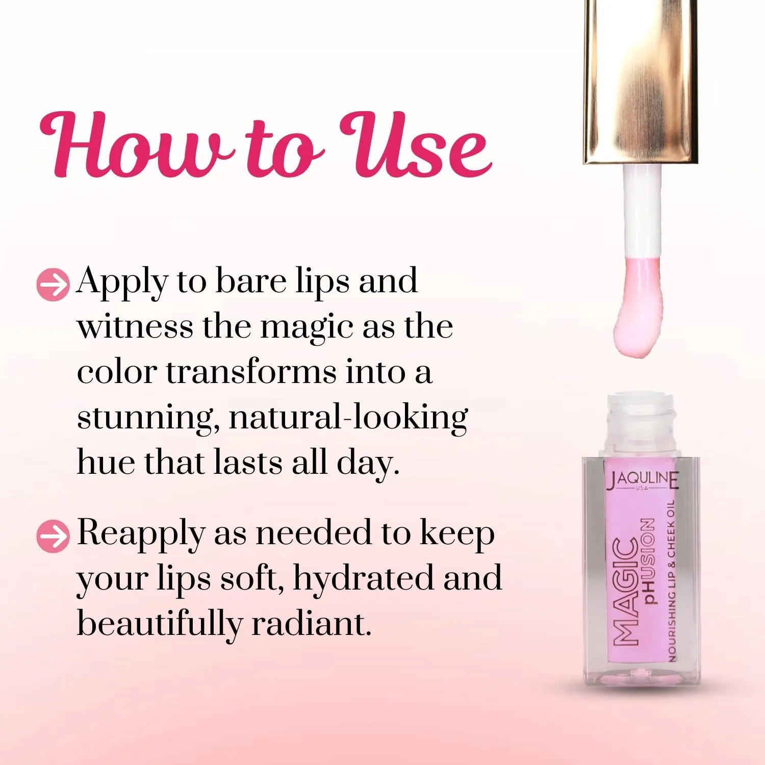 Jaquline USA pH magic Phusion lip & Cheek oil, Long Lasting Nourishment Non-Sticky & glossy Heals & Moisturizes Lips Celestial Chrome- 5ml