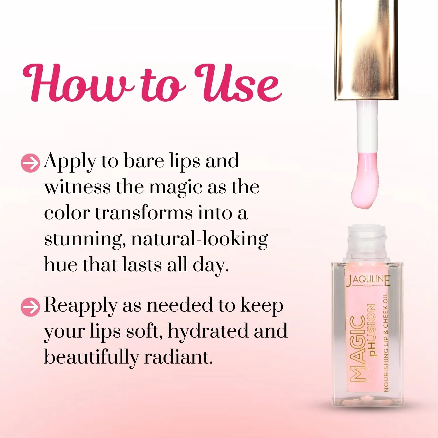 Jaquline USA pH magic Phusion lip & Cheek oil, Long Lasting Nourishment Non-Sticky & glossy Heals & Moisturizes Lips Shining Starlight- 5ml
