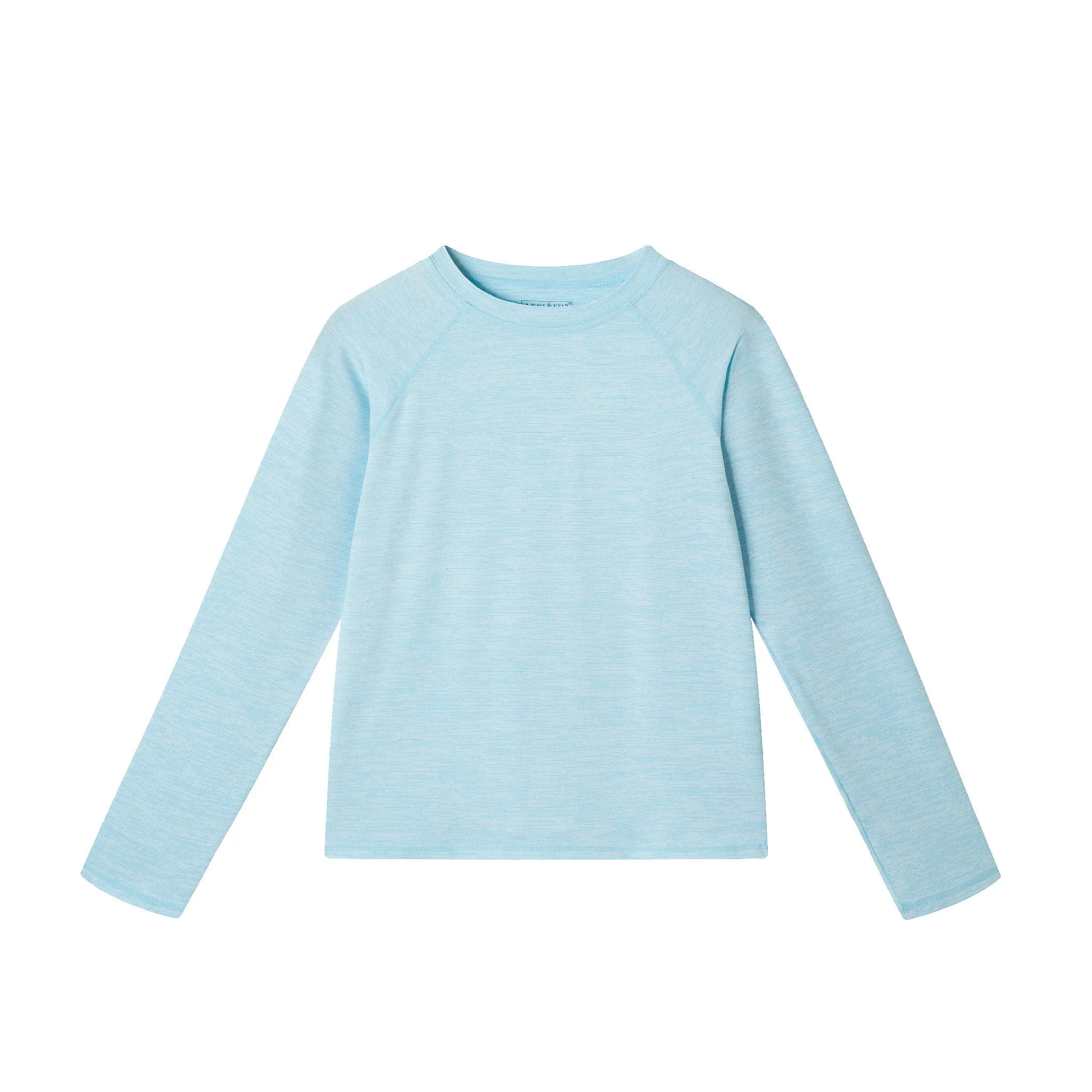 Kids (4-18) Raglan Rashguard | Heather Aqua