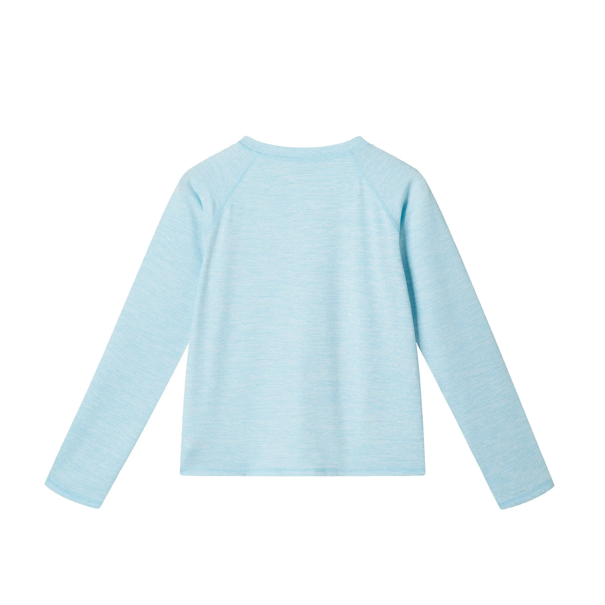 Kids (4-18) Raglan Rashguard | Heather Aqua