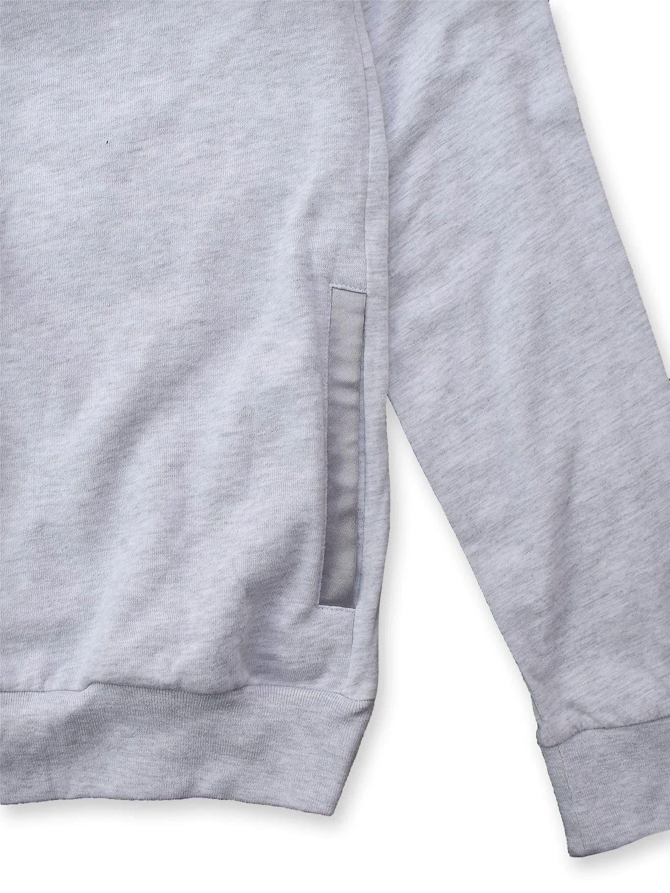 Light Grey Crossed Neck Lightweight Hoodie