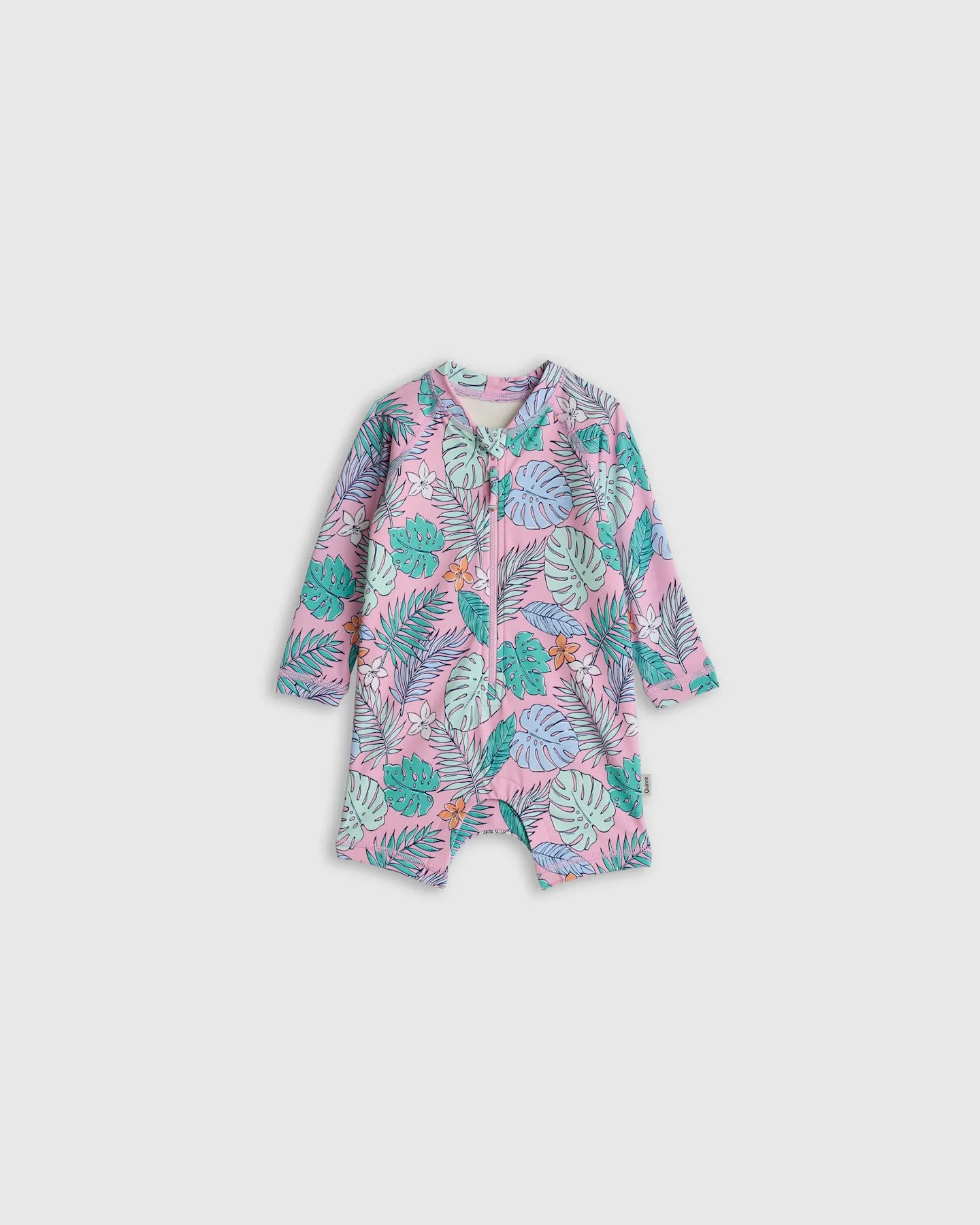 Long Sleeve Zip-Up Rash Guard One-Piece