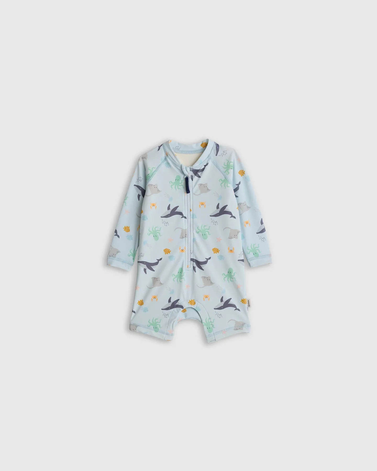 Long Sleeve Zip-Up Rash Guard One-Piece