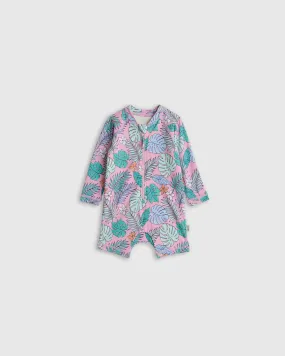 Long Sleeve Zip-Up Rash Guard One-Piece