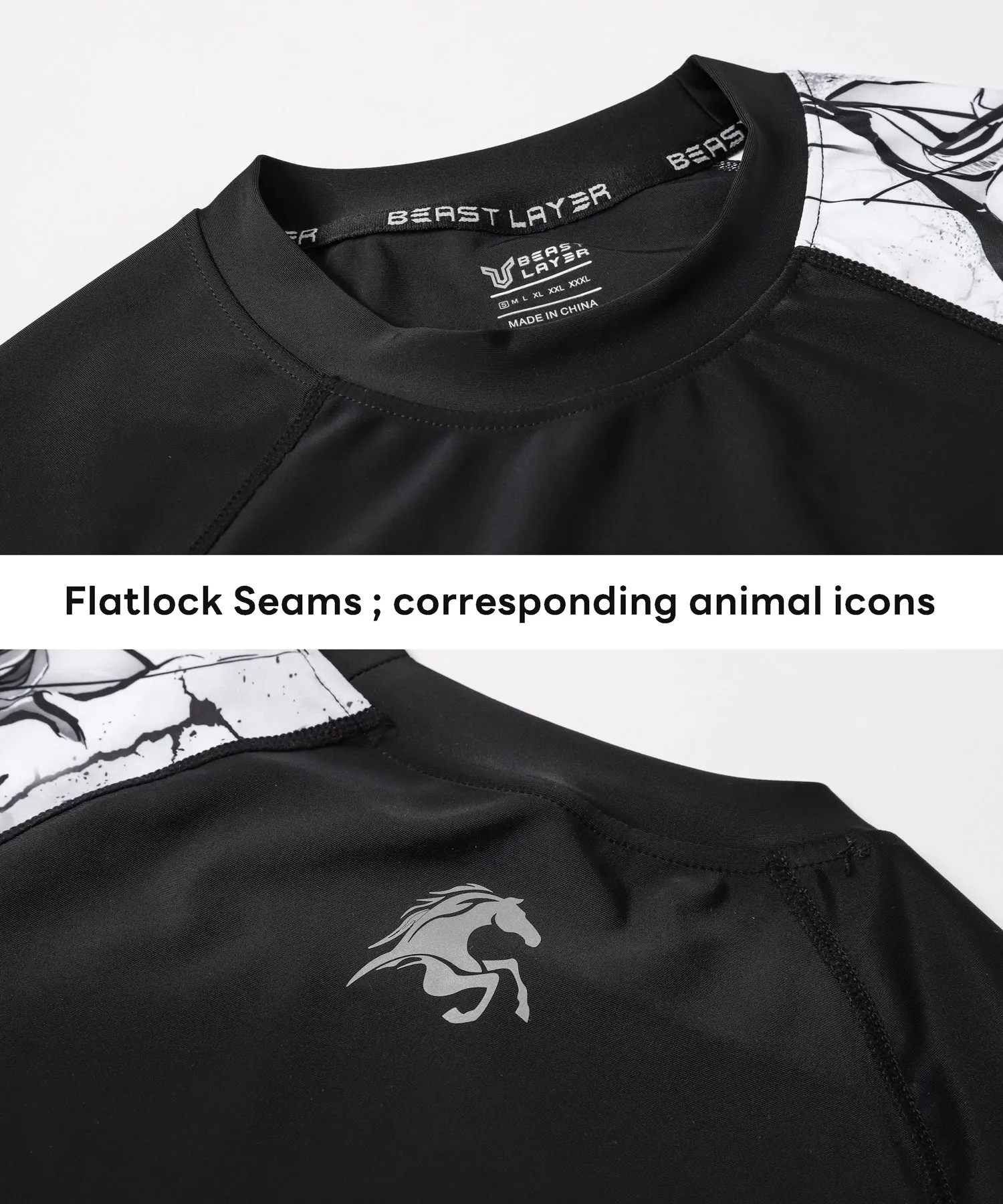 Men's Splice UV Sun Protection UPF 50  Skins Rash Guard Short Sleeves