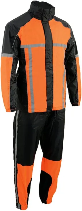 Milwaukee Leather Men's MPM9510 Water-Resistant Hi Vis Rain Suit