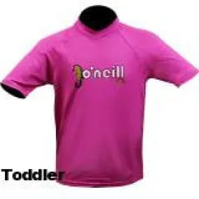 O’Neill Toddler Hot Pink Short Sleeve Crew Spandex Rash Guard Shirt