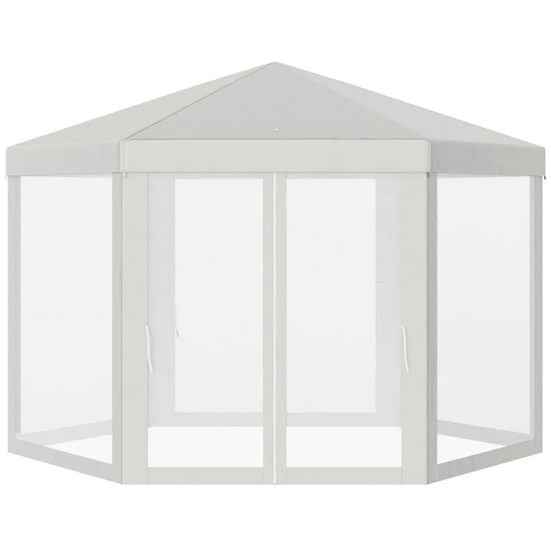 Outsunny 4M Hexagon Gazebo
